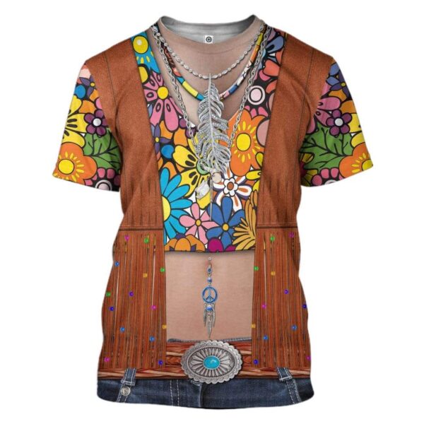 Gearhumans Hippie Custom T-shirt - Hoodies Apparel HD-GH20364 3D Apparel T-Shirt S 