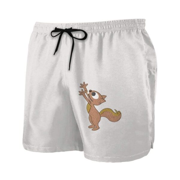 Gearhumans Squirrel White Custom Summer Beach Shorts Swim Trunks GV09074 Men Shorts