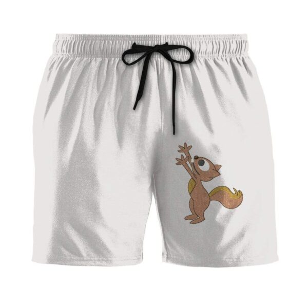 Gearhumans Squirrel White Custom Summer Beach Shorts Swim Trunks GV09074 Men Shorts Men Shorts S