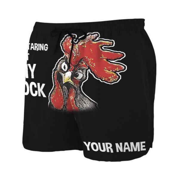 Gearhumans Stop staring at my cock Custom Name Beach Shorts Swim Trunks GV02071 Men Shorts