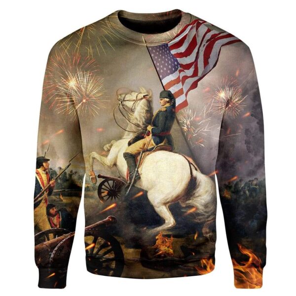 George Washington Custom T-Shirts Hoodies Apparel SP-QM1412198 3D Custom Fleece Hoodies Long Sleeve S 