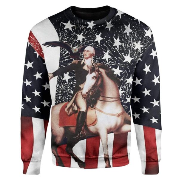 George Washington New Year Celebration Custom T-Shirts Hoodies Apparel HI-TA1212192 3D Custom Fleece Hoodies Long Sleeve S 