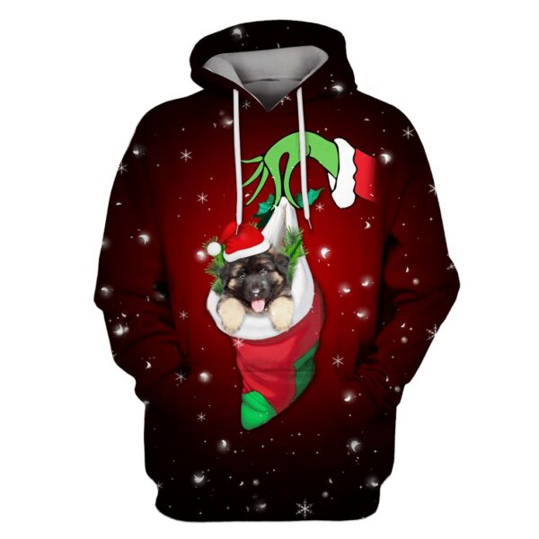German Shepherd merry christmas Custom T-shirt - Hoodies Apparel MV110598 3D Custom Fleece Hoodies Hoodie S 