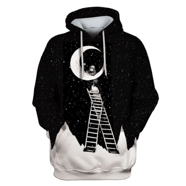 Girl Growing Flower On The Moon Custom Hoodies Apparel HD-GH110468 3D Custom Fleece Hoodies Hoodie S 