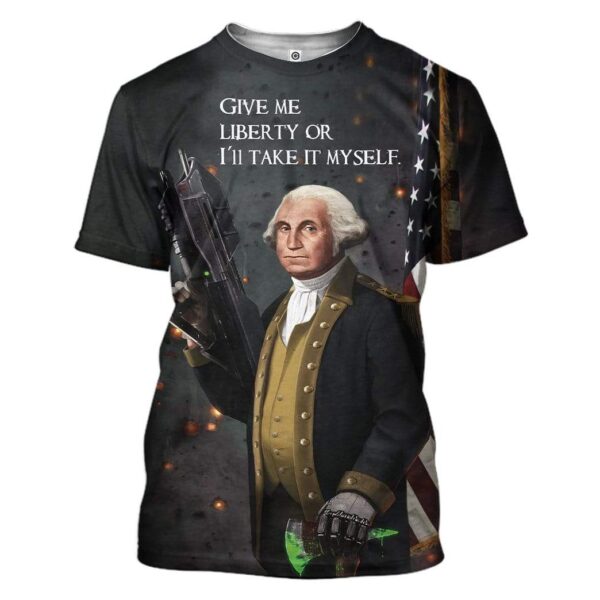 Give Me Liberty Or I Will Take It Myself Custom T-Shirts Hoodies Apparel HI-QM1912191 3D Custom Fleece Hoodies T-Shirt S 
