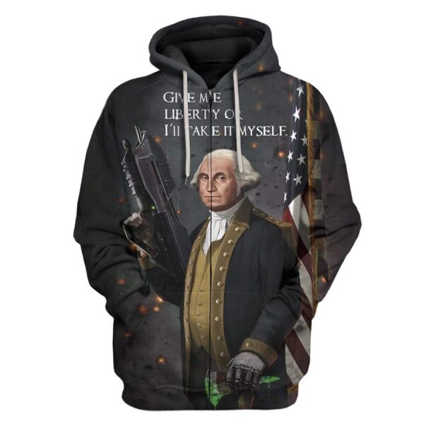 Give Me Liberty Or I Will Take It Myself Custom T-Shirts Hoodies Apparel HI-QM1912191 3D Custom Fleece Hoodies Zip Hoodie S 