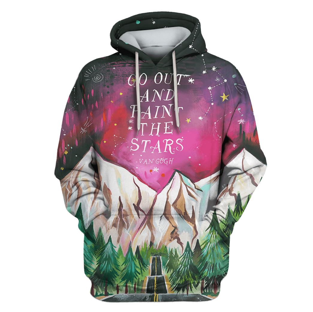 Go out and paint the star Custom Hoodies Apparel HD-GH110636 3D Custom Fleece Hoodies Hoodie S