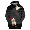 golden retriever merry christmas Custom T-shirt - Hoodies Apparel HD-PET110236 3D Custom Fleece Hoodies Hoodie S 