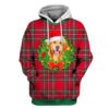 Golden Retriever On Christmas Custom T-shirt - Hoodies Apparel HD-UGL110112 3D Custom Fleece Hoodies Hoodie S 
