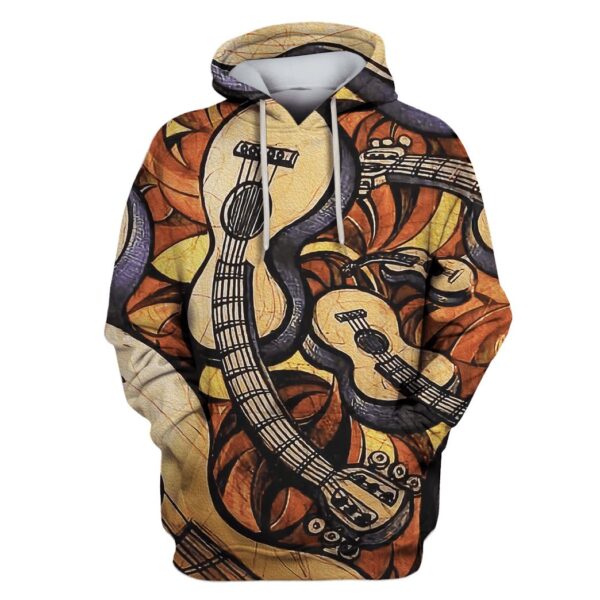 Guitar Custom T-shirt - Hoodies Apparel HD-GH110607 3D Custom Fleece Hoodies Hoodie S 