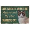 GW29011- Gearhuman 3D Must Be Approved By Our Siamese Cat Custom Doormat GW29012 Doormat Doormat S(15,8''x23,6'')