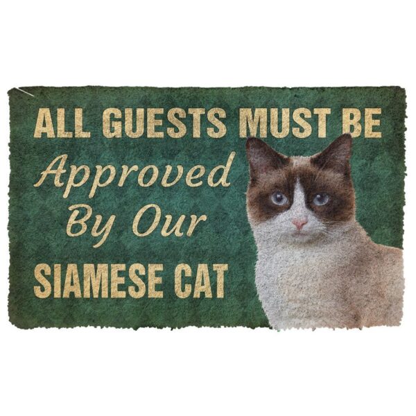 GW29011- Gearhuman 3D Must Be Approved By Our Siamese Cat Custom Doormat GW29012 Doormat Doormat S(15,8''x23,6'')