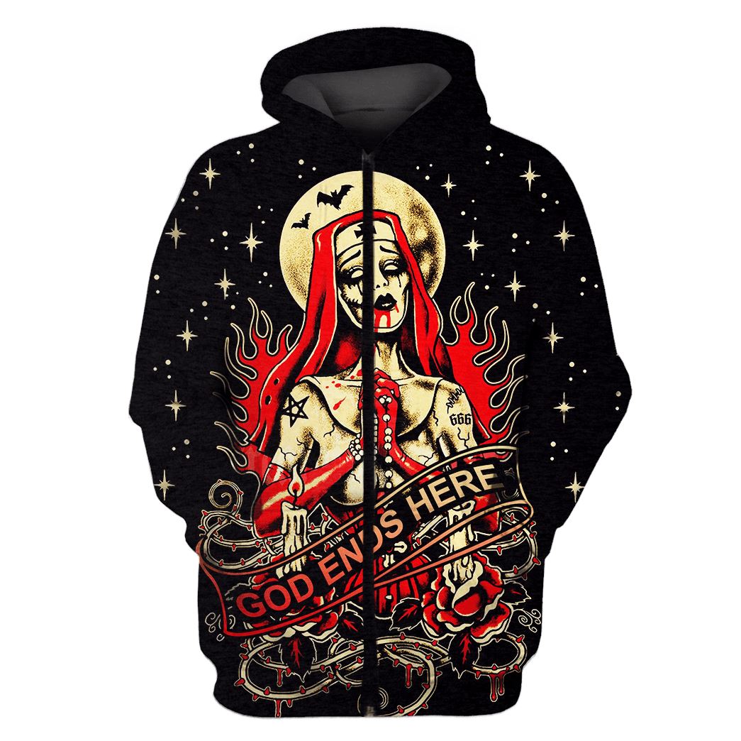 HALLOWEEN Ghost Hoodies T-Shirt Apparel HL101131 3D Custom Fleece Hoodies Zip Hoodie S