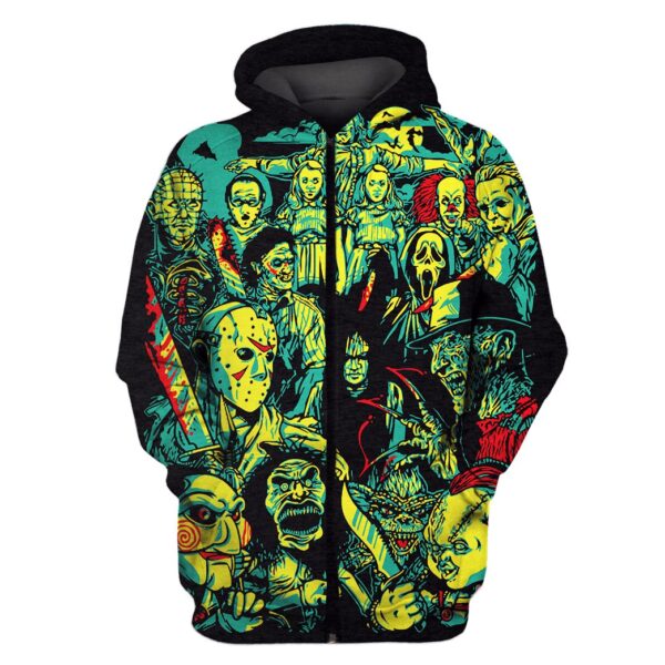 Halloween Hoodies T-Shirt Apparel NM060209 3D Custom Fleece Hoodies Zip Hoodie S 