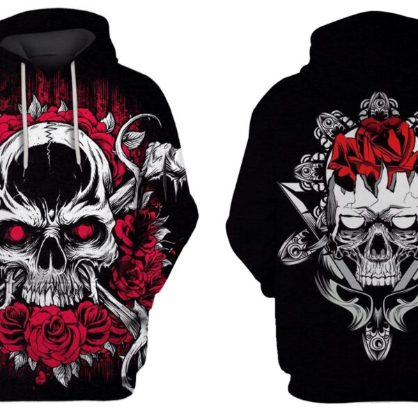 HALLOWEEN Skull Hoodies - T-Shirt Apparel HL101124 3D Custom Fleece Hoodies 
