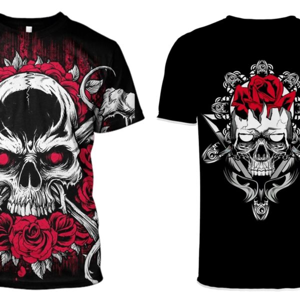 HALLOWEEN Skull Hoodies - T-Shirt Apparel HL101124 3D Custom Fleece Hoodies 