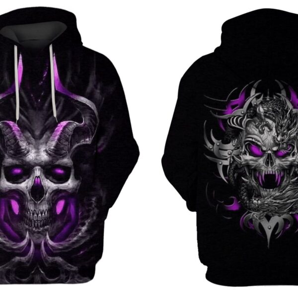 HALLOWEEN Skull Hoodies - T-Shirt Apparel HL101126 3D Custom Fleece Hoodies 
