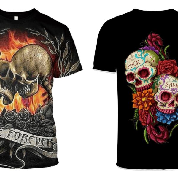 HALLOWEEN Skull Hoodies - T-Shirt Apparel HL101129 3D Custom Fleece Hoodies 