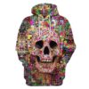 HALLOWEEN Skull Hoodies - T-Shirt Apparel HL101143 3D Custom Fleece Hoodies Hoodie S 