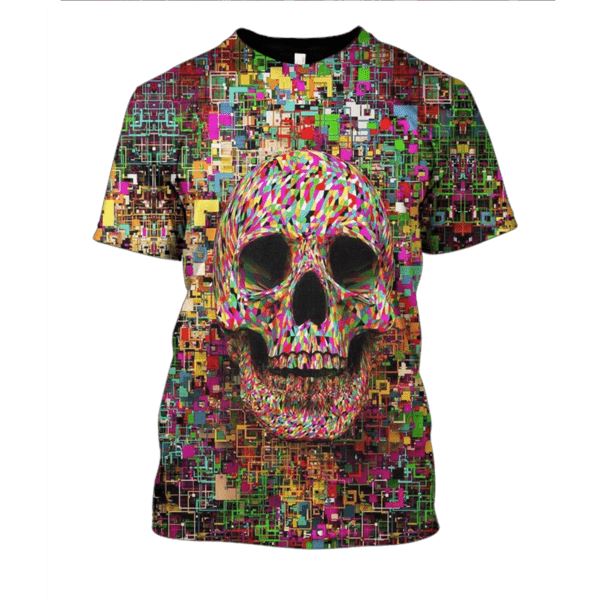 HALLOWEEN Skull Hoodies - T-Shirt Apparel HL101143 3D Custom Fleece Hoodies T-Shirt S 