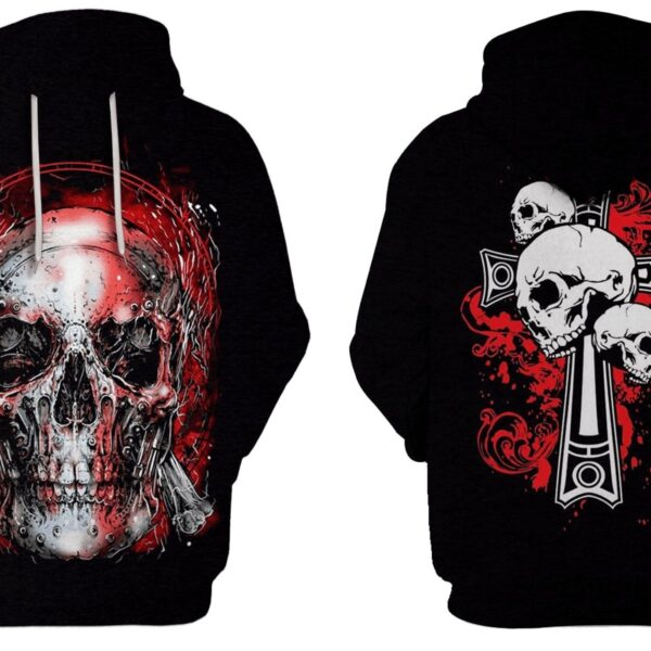 HALLOWEEN Skull Hoodies - T-Shirt Apparel HL101148 3D Custom Fleece Hoodies 