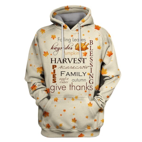 Happy Thanksgiving Custom T-shirt - Hoodies Apparel MV110583 3D Custom Fleece Hoodies Hoodie S 