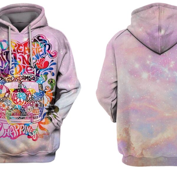Hippie Happy Hoodies - T-Shirts Apparel HP110135 3D Custom Fleece Hoodies 