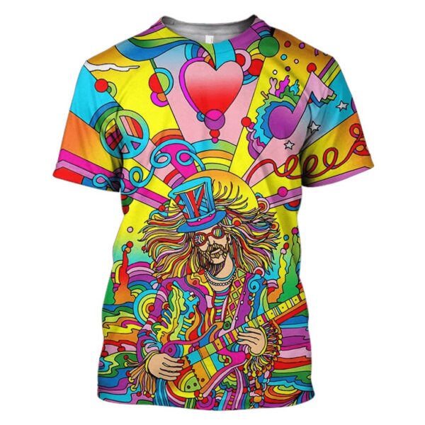Hippie Musician Hoodies - T-Shirts Apparel HP110138 3D Custom Fleece Hoodies T-Shirt S 