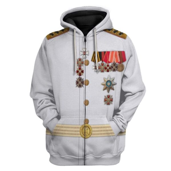 Hoodie Custom Aleksandr Kolchak Apparel HD-TT2391905 3D Custom Fleece Hoodies Zip Hoodie S 