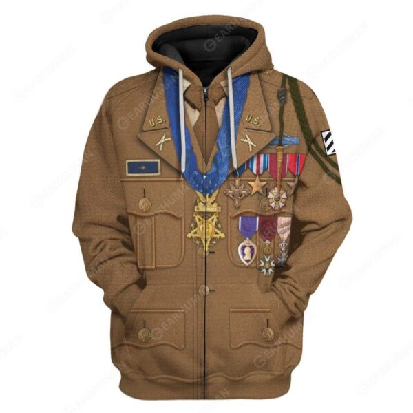 Hoodie Custom Audie Murphy Apparel HD-DT2391901 3D Custom Fleece Hoodies Zip Hoodie S 