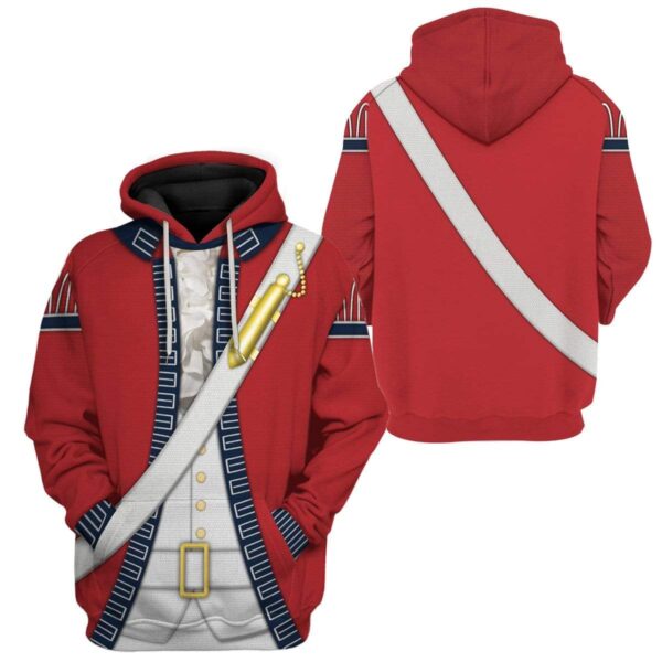 Hoodie Custom British Red Coat Apparel HD-DT09101906 3D Custom Fleece Hoodies 