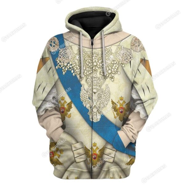 Hoodie Custom Catherine The Great Apparel HD-DT30101908 3D Custom Fleece Hoodies Zip Hoodie S 