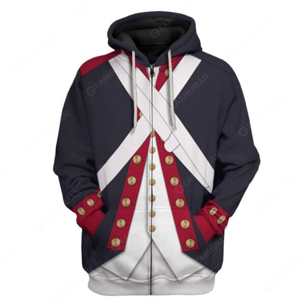 Hoodie Custom Continental Army Apparel HD-DT2791908 3D Custom Fleece Hoodies Zip Hoodie S 