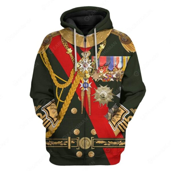 Hoodie Custom George V Apparel M30904 3D Custom Fleece Hoodies Zip Hoodie S 