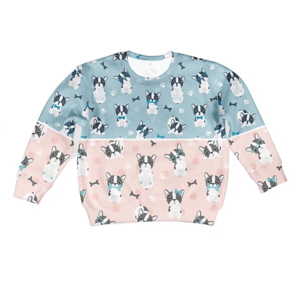 Pull Dog And His Bones Custom Hoodies T-shirt Apparel HD-PET110330K kid 3D apparel Kid Sweatshirt S/6-8 