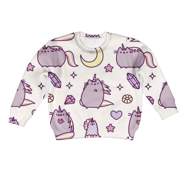 Pusheen Cat Unicorn Custom Hoodies T-shirt Apparel HD-UNI110157K kid 3D apparel Kid Sweatshirt S/6-8 