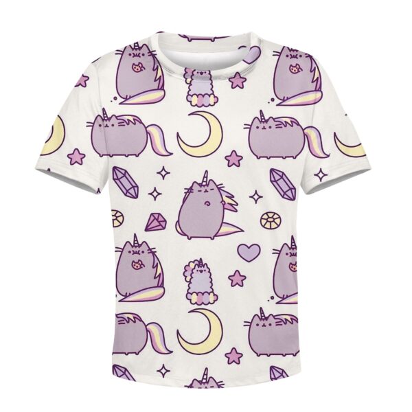 Pusheen Cat Unicorn Custom Hoodies T-shirt Apparel HD-UNI110157K kid 3D apparel Kid T-Shirt XS/4-5 