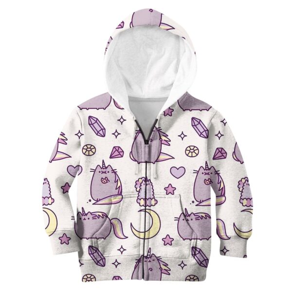 Pusheen Cat Unicorn Custom Hoodies T-shirt Apparel HD-UNI110157K kid 3D apparel Kid Zip Hoodie S/6-8 