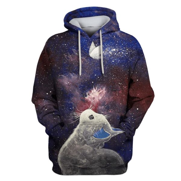 Rabbit In Galaxy Custom T-shirt - Hoodies Apparel HD-GH110558 3D Custom Fleece Hoodies Hoodie S 