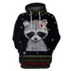 Raccon with Flowers Custom T-shirt - Hoodies Apparel HD-PET110228 3D Custom Fleece Hoodies Hoodie S 