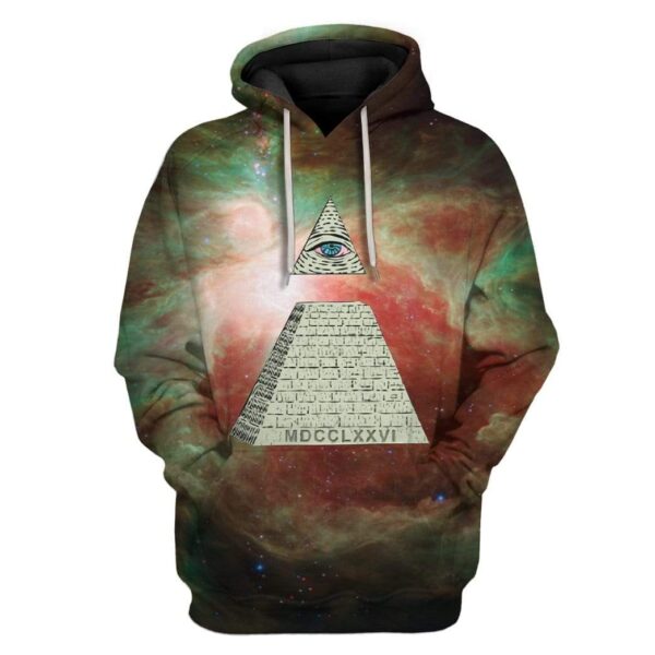 Real Illuminati Custom T-Shirts Hoodies Apparel M19124 3D Custom Fleece Hoodies Hoodie S 