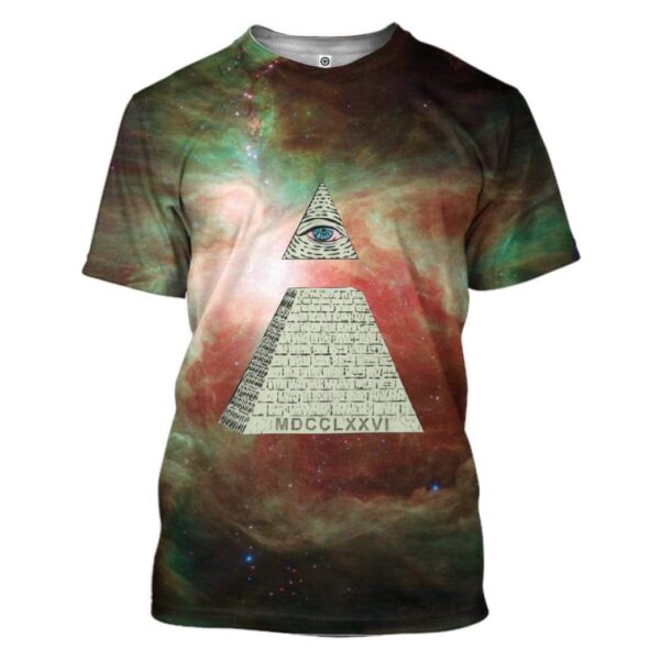 Real Illuminati Custom T-Shirts Hoodies Apparel M19124 3D Custom Fleece Hoodies T-Shirt S 