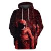 Red Astronauts OuterSpace Custom T-shirt - Hoodies Apparel GH110262 3D Custom Fleece Hoodies Hoodie S 