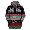 Reindeers Merry Christmas Custom T-shirt - Hoodies Apparel HD-UGL110103 3D Custom Fleece Hoodies Hoodie S 