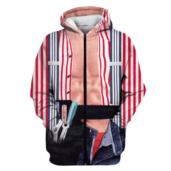 REPAIRER Custom T-shirt - Hoodies Apparel HD-JOB110109 3D Custom Fleece Hoodies Zip Hoodie S 