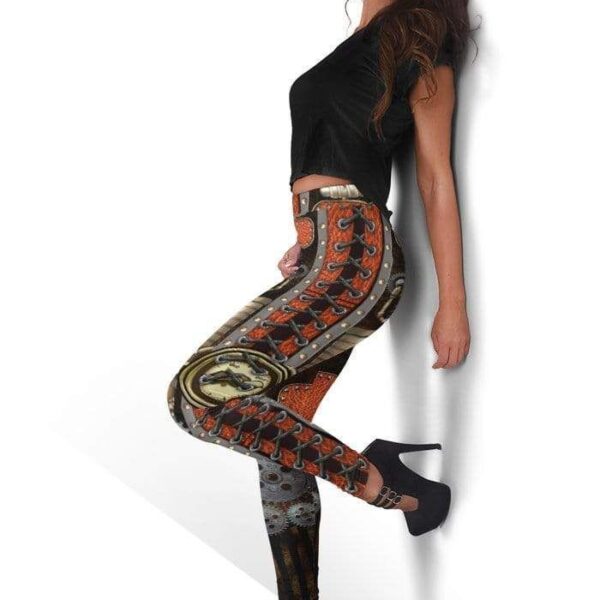 Retro Vintage Steampunk Series Gears of War Cosplay Full-print Leggings HD-GH20241-LEG Leggings 