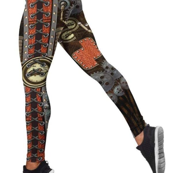 Retro Vintage Steampunk Series Gears of War Cosplay Full-print Leggings HD-GH20241-LEG Leggings 