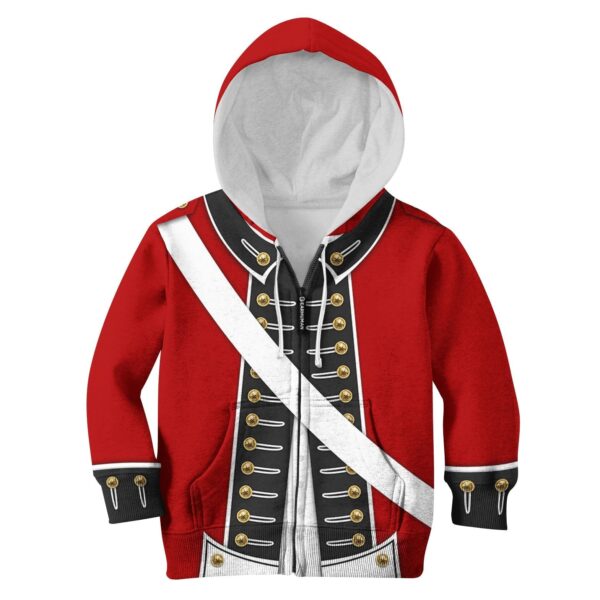 REVOLUTIONARY WAR UNIFORM Kid Custom Hoodies T-shirt Apparel HD-GH110502K kid 3D apparel Kid Zip Hoodie 2XS/3-4 