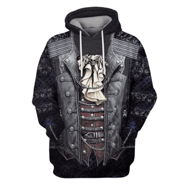 Rock Metal Vampire Biker Custom T-shirt - Hoodies Apparel HD-UGL110186 3D Custom Fleece Hoodies Hoodie S 