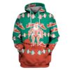 Santa Claus In Shape Having Muscle Custom Hoodie HD-UGL110134 3D Custom Fleece Hoodies Hoodie S 